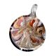 Round Multicolor Lampwork Glass Pendant for Necklace - 1 Piece